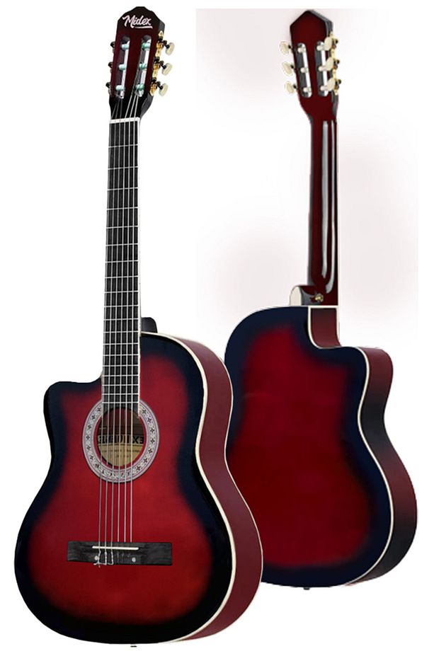 MGX-101RD Üst Kalite SOLAK Klasik Gitar Kırmızı Sap Ayarlı 4/4 Yetişkin - 4