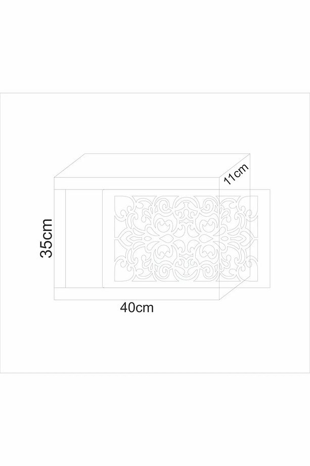 Modem Saklama Kutusu Sürgülü Model Yana Açılır 35y X 40g X 11d Motifli Anrasit Siyah - 4