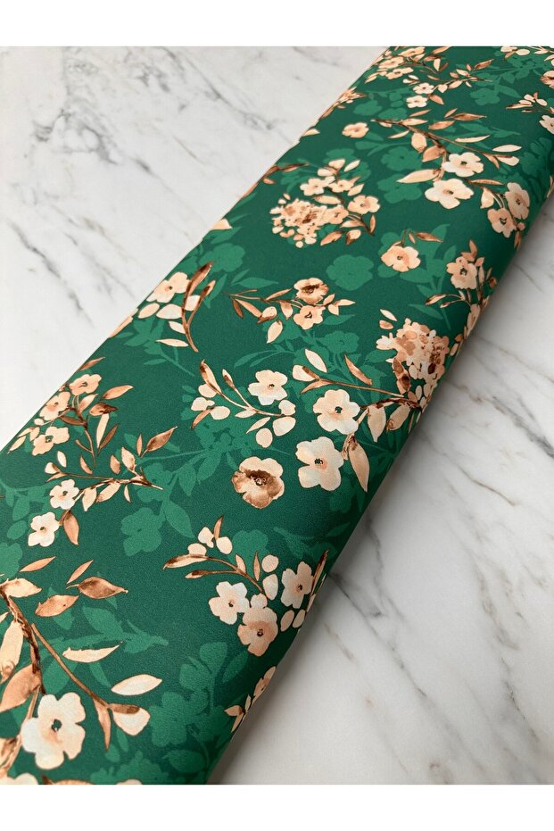 Erik Çiçeği Desen Elbiselik Gömleklik Krep Kumaş Ürünümüz Adet Olarak Satılır 1 Adet 1 Metre - 4