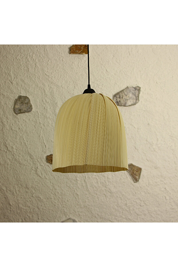 Meltem 32x32 cm Bambu Orta Boy Sarkıt Lamba - 6