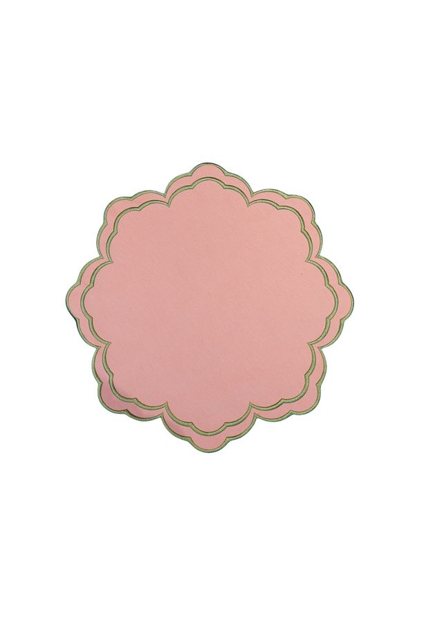 Porto 2li Amerikan Servis Pembe-Yeşil - 1