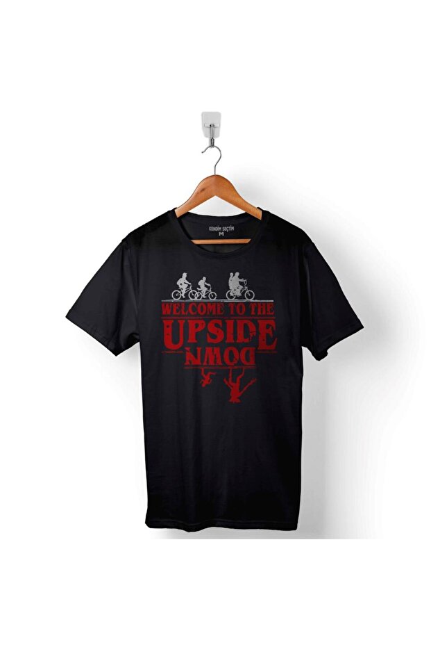 تي شيرت رجالي من Stranger Things Welcome To The Upside Down Bike