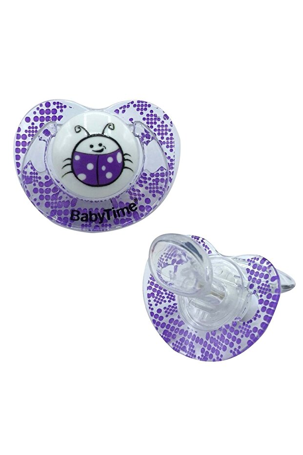 BT143 Silicone Palate Pacifier with Protective Cover and Akide Body No:1 - Purple