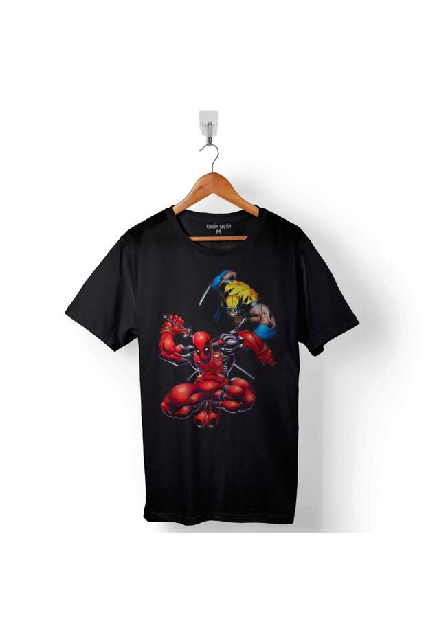 Marvel Deadpool Vs and Wolverine Printed Tee Unisex T-Shirt