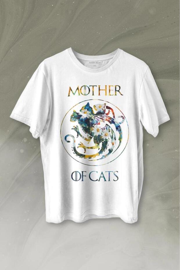 Mother Of Cats Mom Cat Mother Animal Lover Veterinarian Mommy Printed T-Shirt Unisex T-shirt
