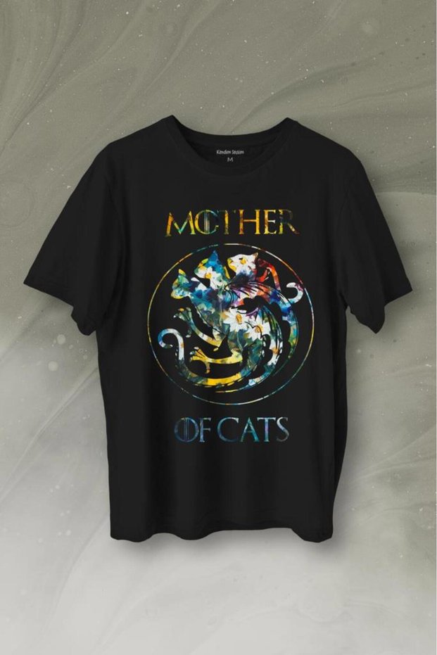 Mother Of Cats Mom Cat Mother Animal Lover Veterinarian Mommy Printed T-Shirt Unisex T-shirt