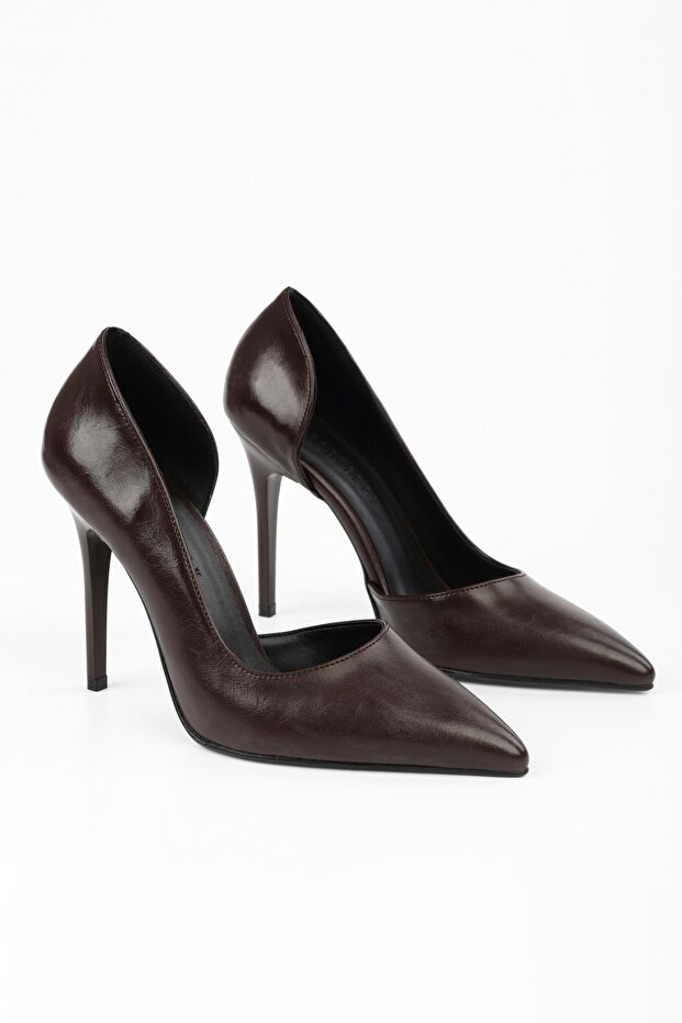 Women's Massy Brown Shiny Stiletto