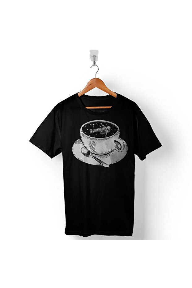 Astronaut in Coffee Space Nasa Coffee Printed T-Shirt Unisex T-Shirt