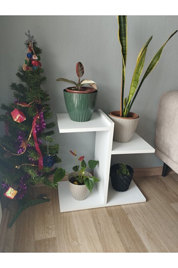 mdf beyaz çiçeklik - 1