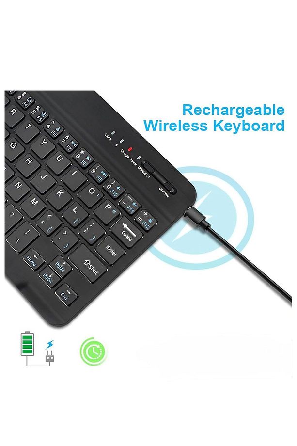 Tablet ve Telefonlar için Bluetooth Klavye ve Mouse Set Slim İnce - 7
