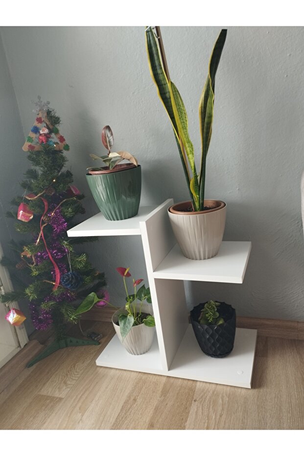 mdf beyaz çiçeklik - 2