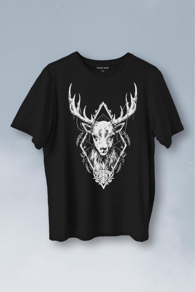 Deer Animal Street Culture Printed T-Shirt Unisex T-shirt