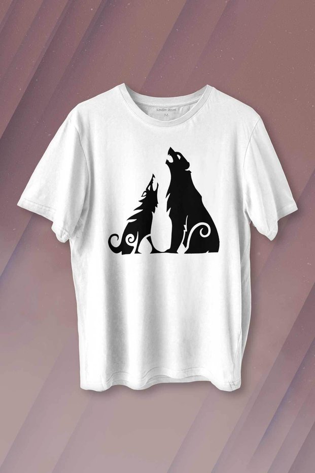 Bear and Wolf God of War Ragnarök Short Sleeve Printed Men's T-shirt Unisex T-Shirt