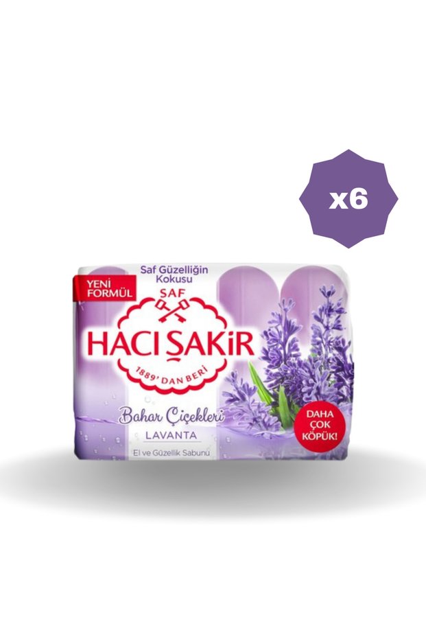 Hacişakir Beauty Soap Lavender 4X70 Gr - (6 Pcs)