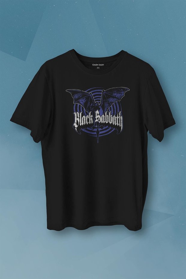 Black Sabbath Rock Music Ozzy Metal Music Bat Printed T-Shirt Unisex T-shirt