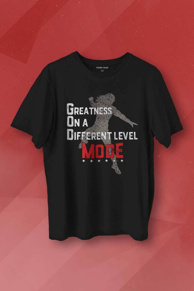 Unisex T-shirt God Mode Roman Reigns American Wrestling Gym Sports Boxing Black Printed T-Shirt
