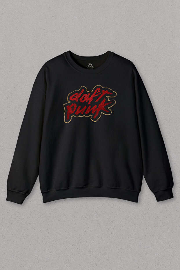 Unisex Sweatshirt Daft Punk Logo Homework Album Music Black Printed Sweat