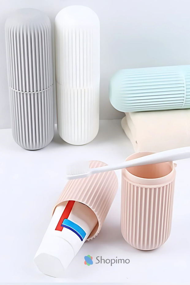 Toothbrush and Paste Travel Box - Practical and Portable Box with Lid - 4