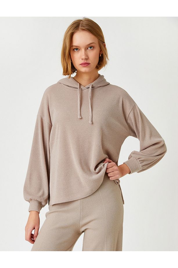 Kapüşonlu Basic Sweatshirt - 3
