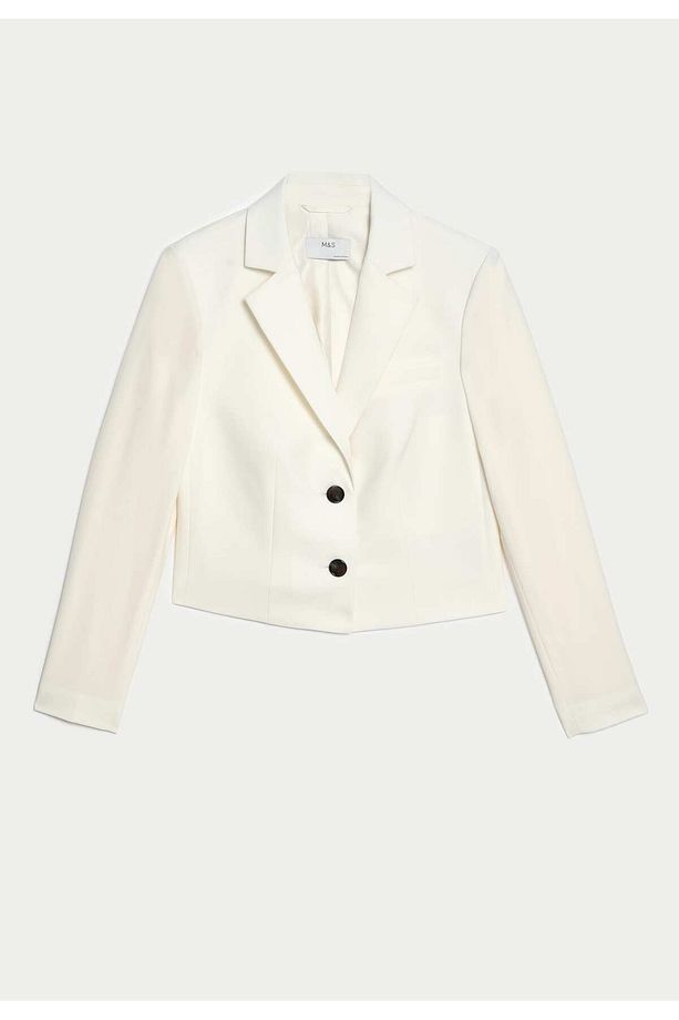 Tailored Fit Crop Yün Blazer Ceket - 6