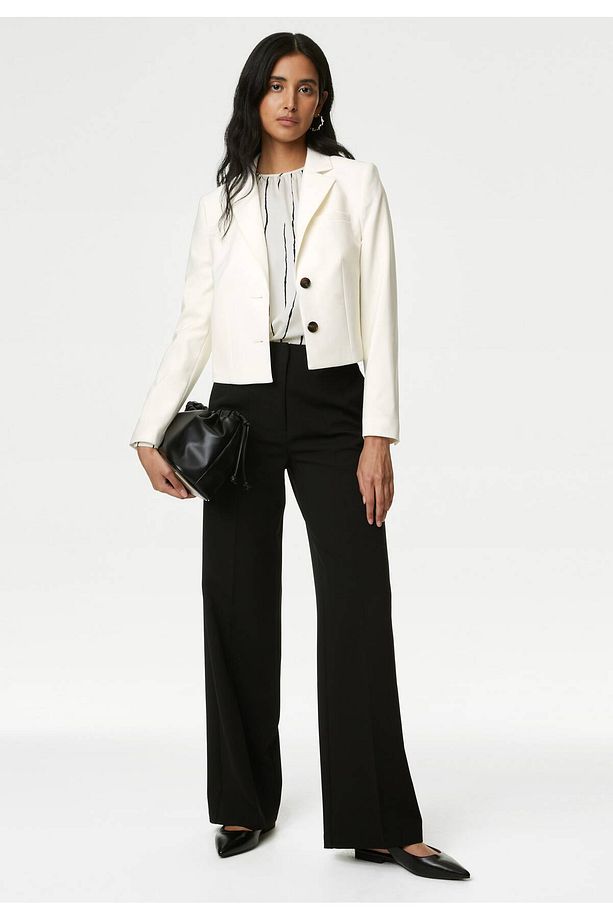 Tailored Fit Crop Yün Blazer Ceket - 2
