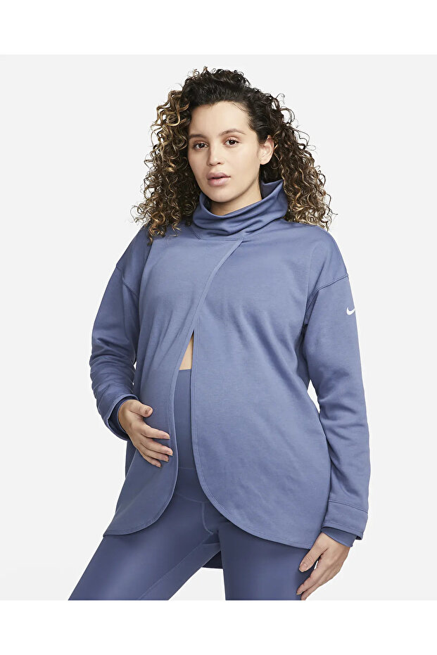 Pullover Double-sided (maternity) Hamile Kadın Mavi Sweatshirt - 1