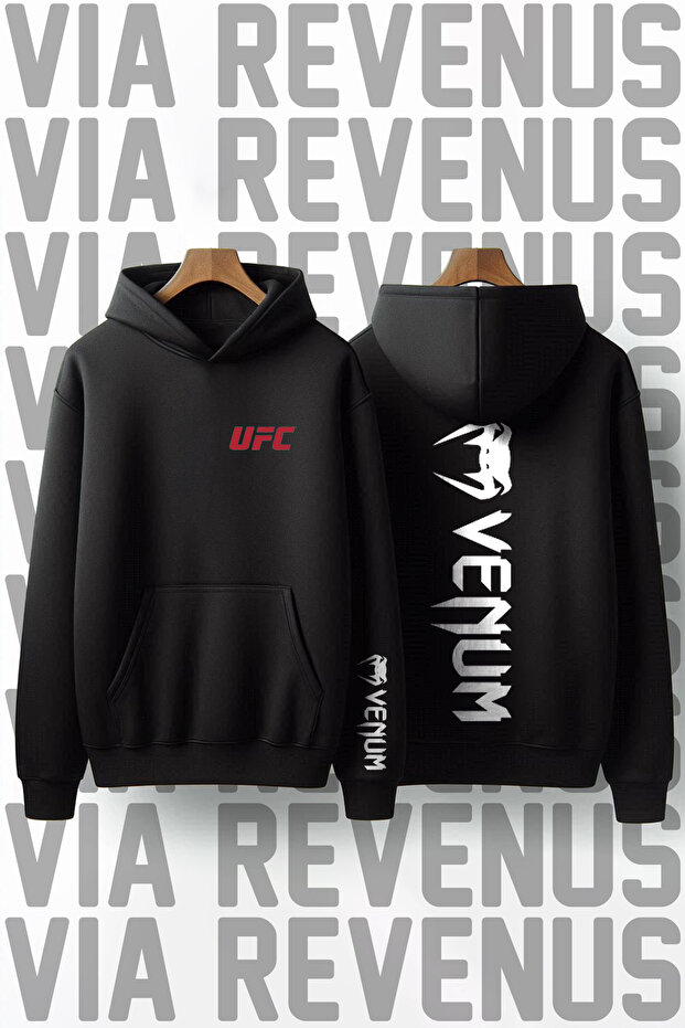 Ufc Front and Back Printed Unisex Hooded Sweatshirt