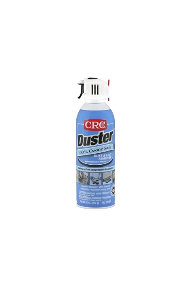 Duster Moisture-Free Dust and Lint Remover, 8 oz Compressed Air Spray, Powerful Blast Removes Embedded Debris from Sensitive Components and Hard-to-Reach Areas, Mfr 5185