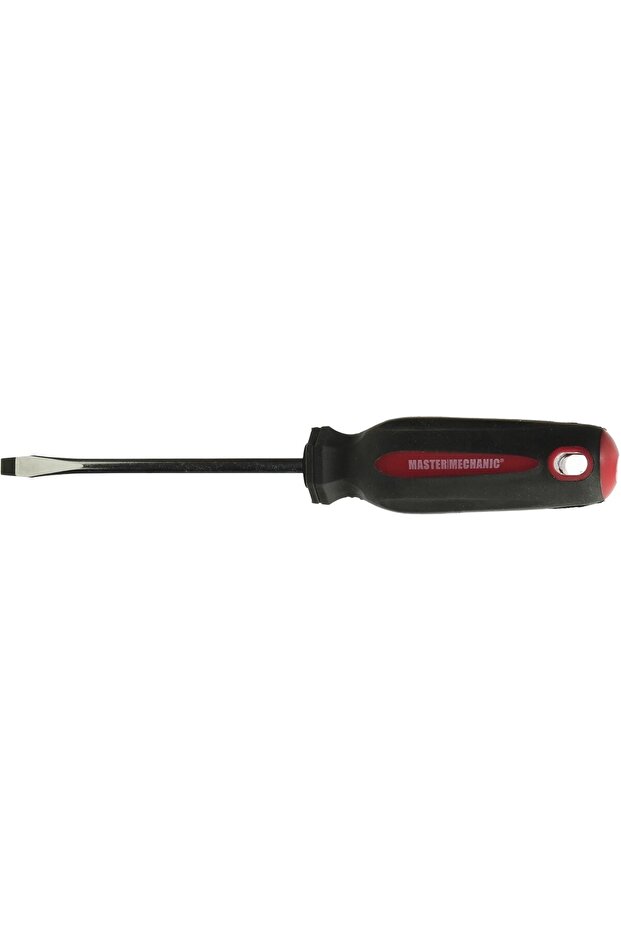 3/16" x 4" Slotted Cabinet Screwdriver with Chrome Vanadium CR-V Matte Shank, Precision-Ground Black Oxide Tip and Bi-Material Ergonomic Handle for Home, Garage and Workshop Fastening