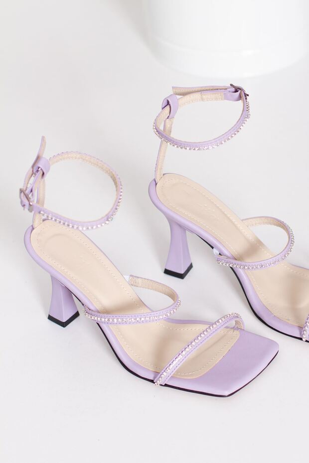 Vogue Topuklu Ayakkabı-lila-byc1201 - 1
