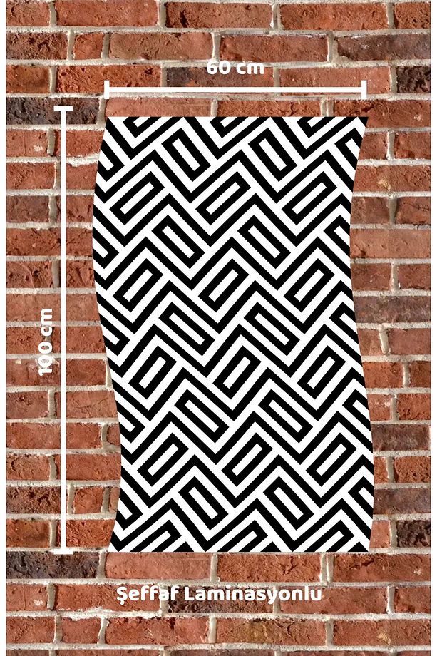 Mutfak Tezgah Arası Yapışkanlı Folyo Geometrik Fayanslar  60 Cm X 1 Metre - 2