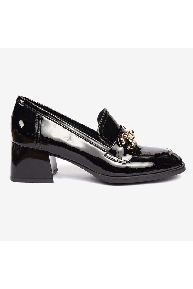59171 Women's Black Patent Leather Genuine Leather Casual Shoes