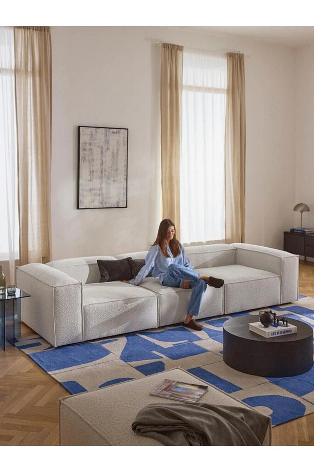 Yumuşak Oturumlu Soft Modüler Kanepe, Bukle (4-Kişilik) - InNature HOme - 1