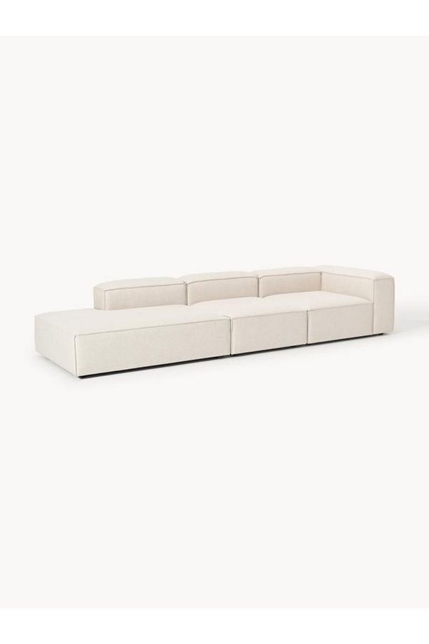 Soft Yumuşak Oturumlu Üç Modüllü Uzanmalı Modüler Kanepe, Keten - InNature Home - 5