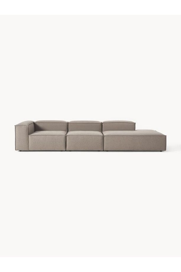 Soft Yumuşak Oturumlu Üç Modüllü Uzanmalı Modüler Kanepe, Keten - InNature Home - 2