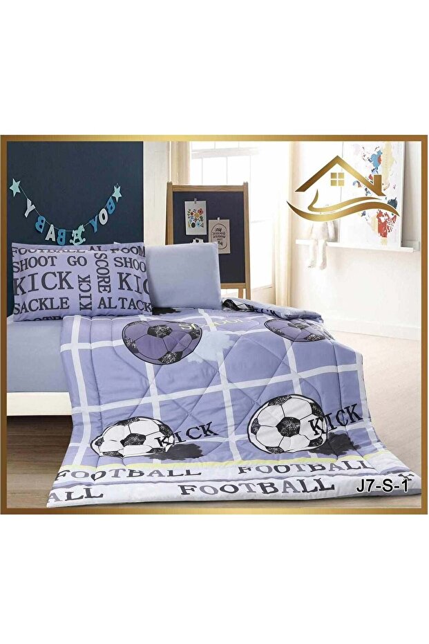 4-Piece Comforter Set Microfiber Fabric Complete Bedding Set