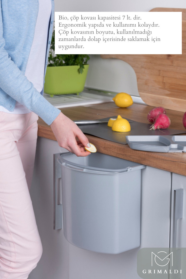 BİO ASKILI ÇÖP KOVASI 7 LT - 6