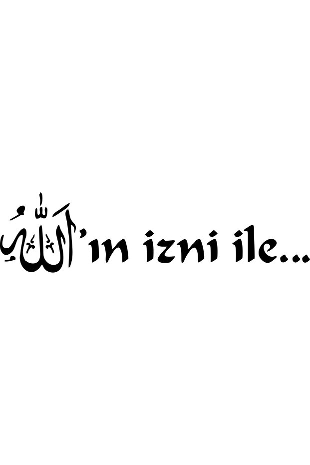 Text with God's Permission Auto Sticker(58X15 cm)