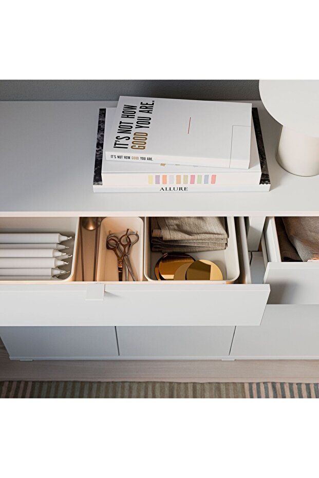 dolap, beyaz, 140x37x75 cm - 4