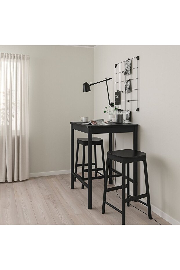 RÖNNINGE bar taburesi, siyah, 75 cm - 1