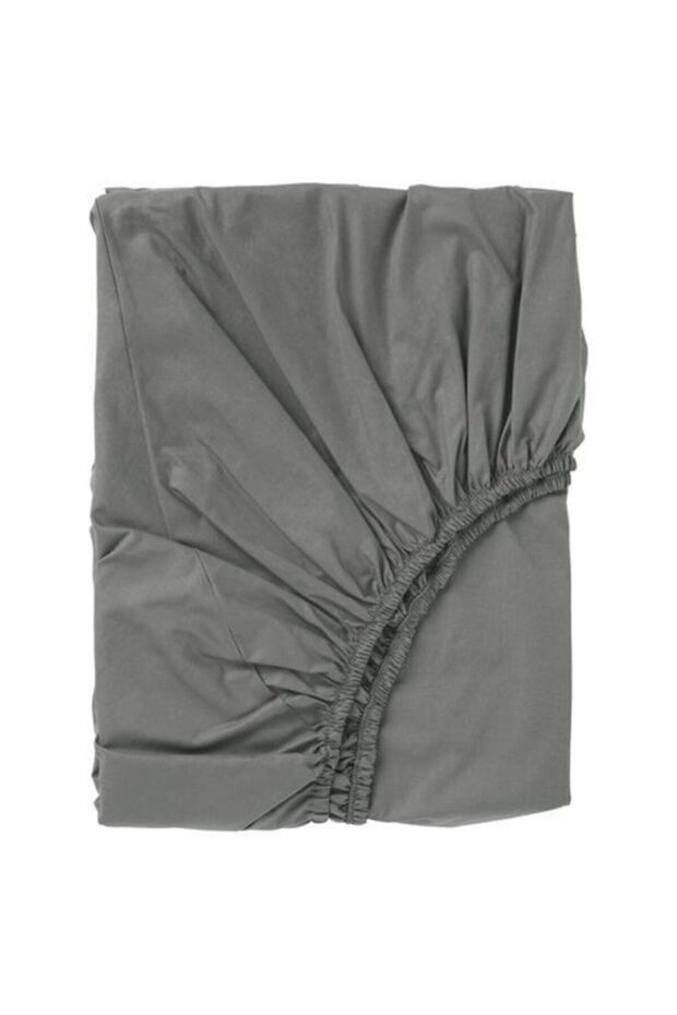 شرشف مطاطي، رمادي، 160x200 سم - 3