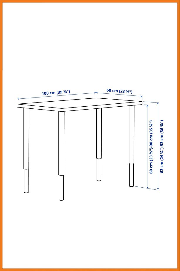 Çalışma Masası Yüksekliği Ayarlanabilir Çelik Ayaklı Sunta Panel Bilgisayar Ders 60x93x100 Beyaz - 4