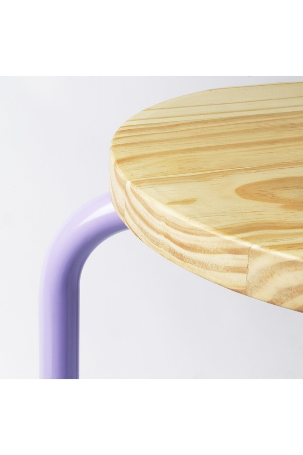 DOMSTEN tabure, lila-çam, 45 cm - 2