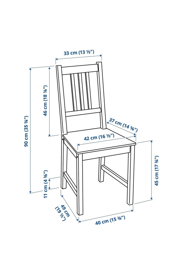 Stefan Çam Ağacı Ahşap Sandalye - 7