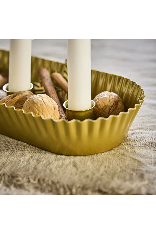 VINTERFINT şamdan, altın rengi, 4 cm - 3