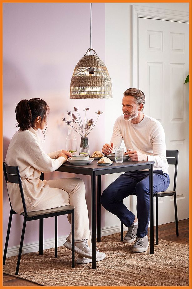 Mutfak Masası 2 Kişilik Çelik İskeletli Sunta Panel Yemek Balkon Laptop Çalışma 67x73x67 Siyah - 2