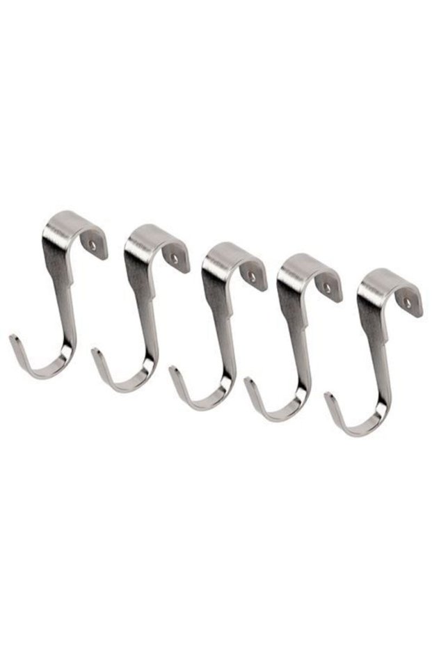 5 Li Hook Metal Color 7 cm Steel Hook 5 Li Kitchen Shelf Hook-Decoration