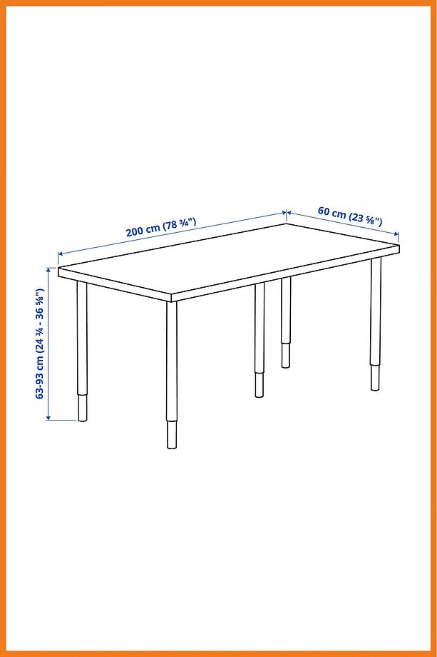 Çalışma Masası Yüksekliği Ayarlanabilir Çelik Boru Ayaklı Mdf Panel Bilgisayar 60x93x200 Siyah - 6