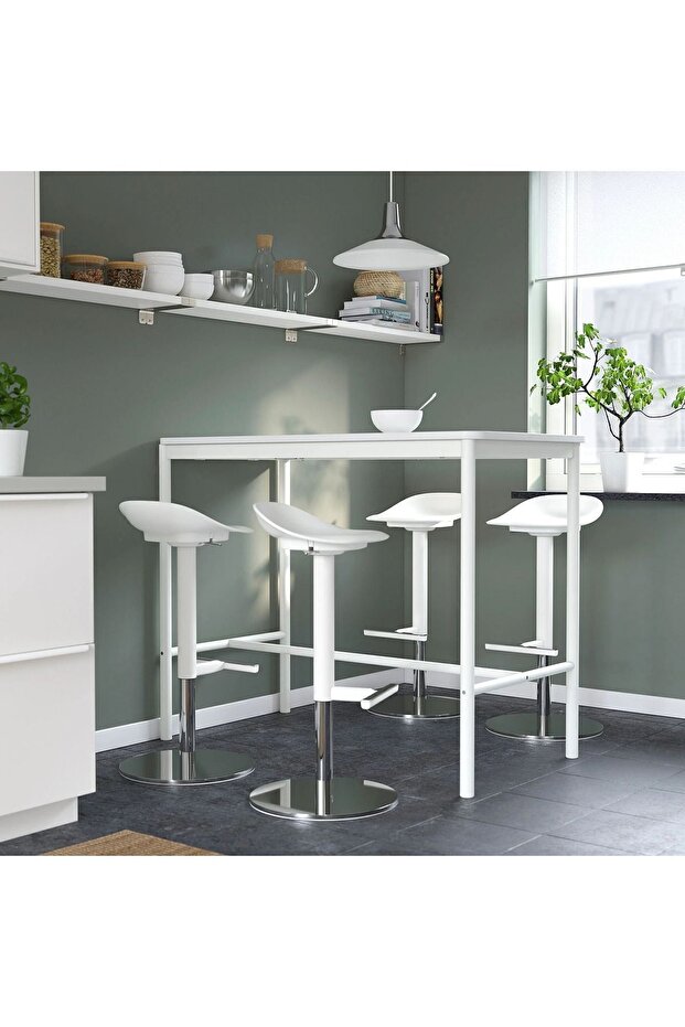 Beyaz 76 Cm Bar Taburesi - 5