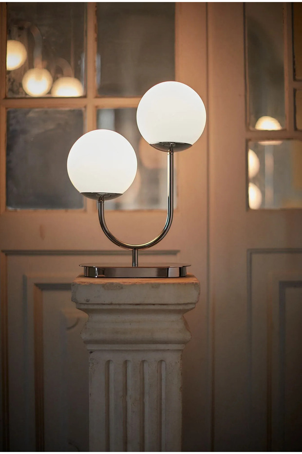 Simrishamn Abajur İkili Dekor Abajur 42 cm - 1